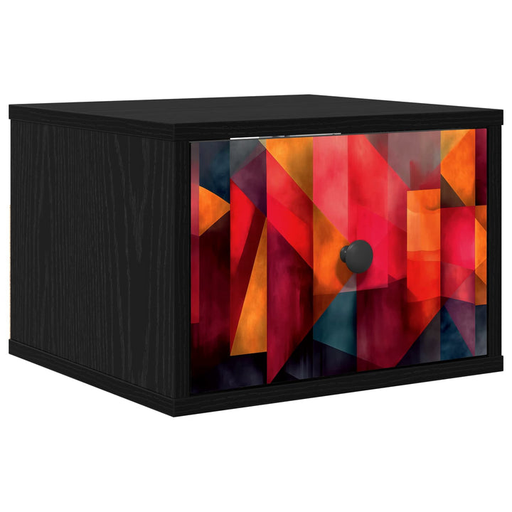 Vægmonteret natbord HEESCH Sort eg 36 x 33 x 25 cm