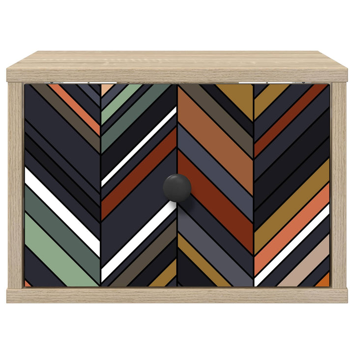 Vægmonteret natbord OMMEN 2 stk. Sonoma-eg 36 x 33 x 25 cm