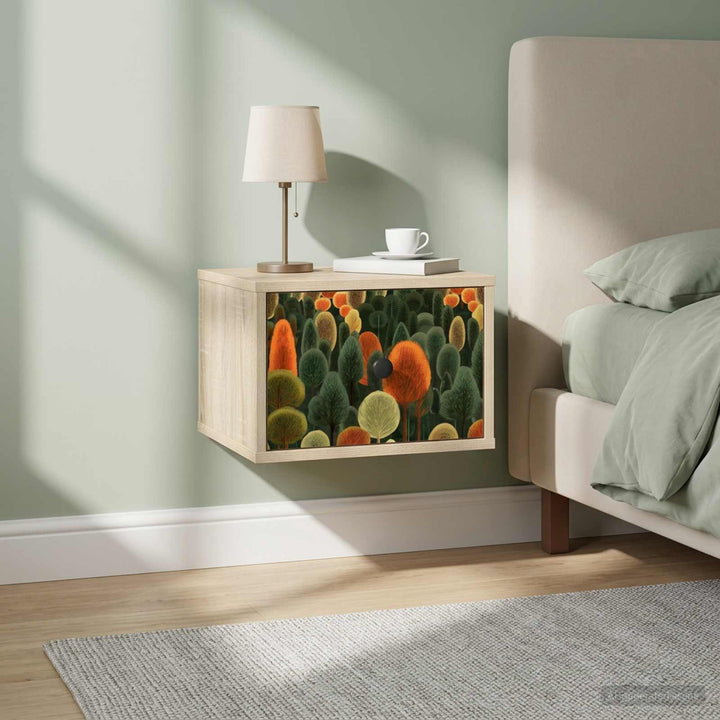 Vægmonteret natbord ZAANDAM Sonoma-eg 36 x 33 x 25 cm