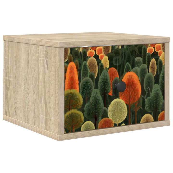 Vægmonteret natbord ZAANDAM Sonoma-eg 36 x 33 x 25 cm