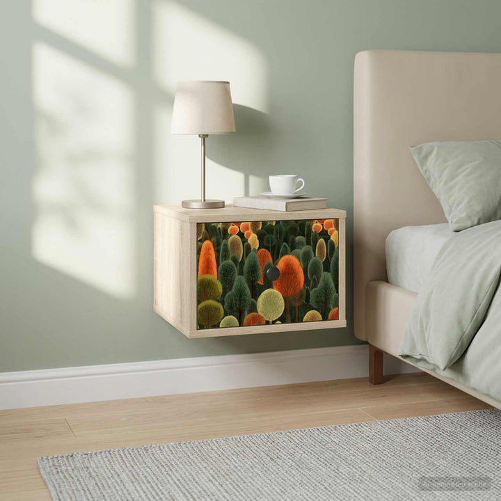 Vægmonteret natbord ZAANDAM 2 stk. Sonoma-eg 36 x 33 x 25 cm