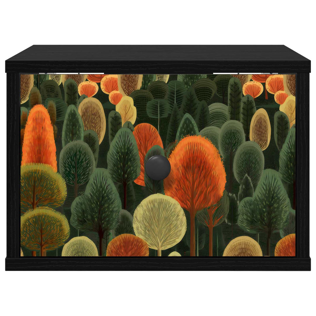 Vægmonteret natbord ZAANDAM 2 stk. Sort eg 36 x 33 x 25 cm