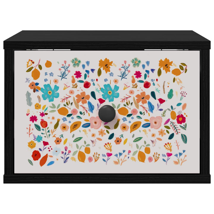 Vægmonteret natbord MAINZ 2 stk. Sort eg 36 x 33 x 25 cm