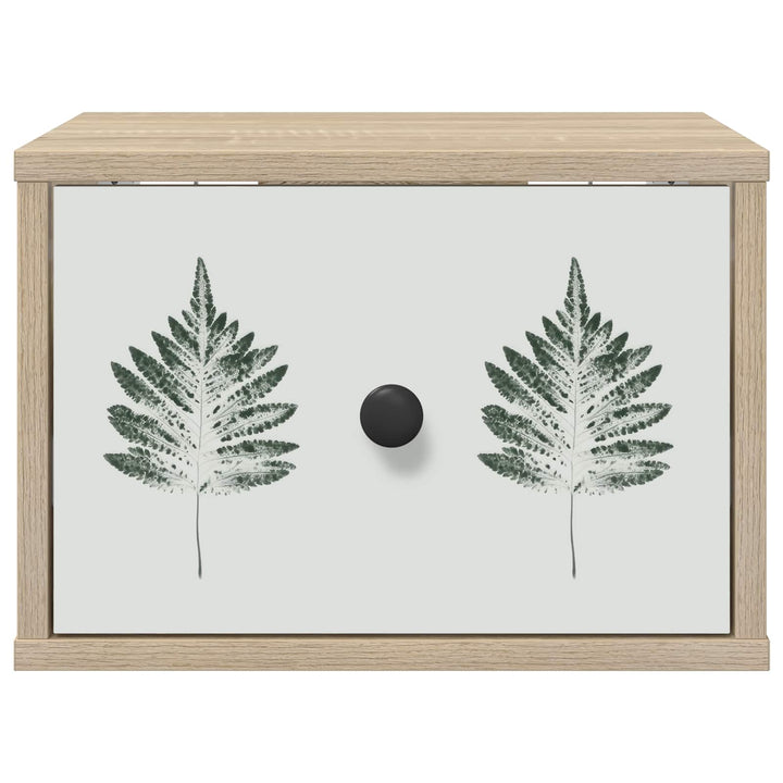 Vægmonteret natbord HANAU 2 stk. Sonoma-eg 36 x 33 x 25 cm