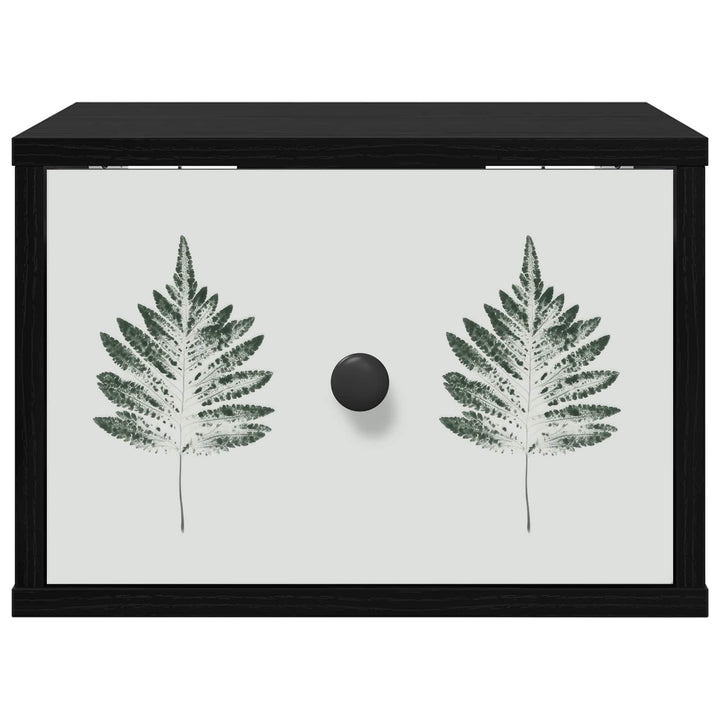 Vægmonteret natbord HANAU Sort eg 36 x 33 x 25 cm