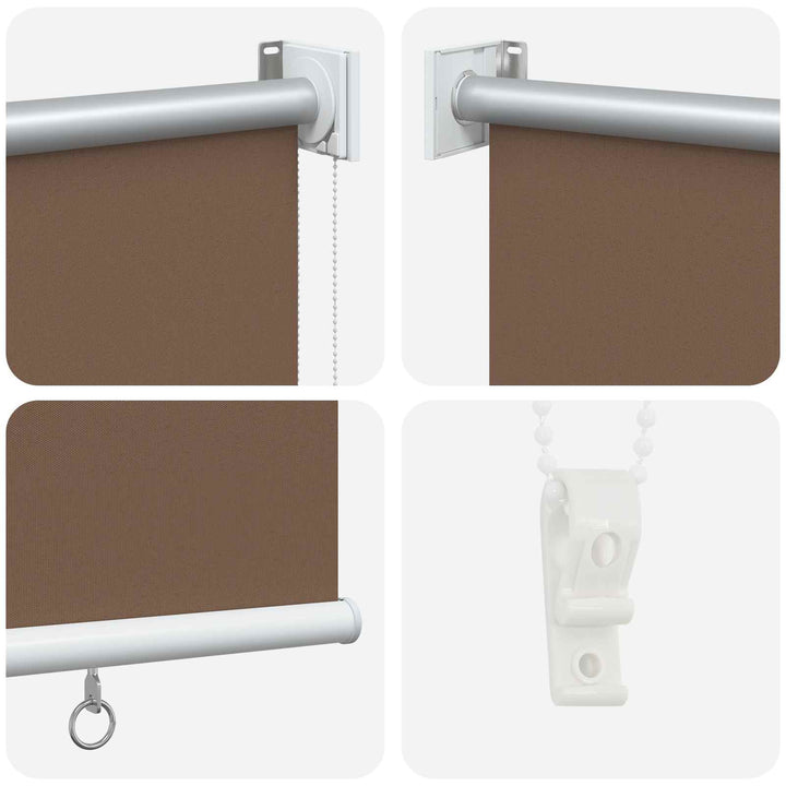 Udeterrasse Rullegardin UV Beskyttelse Gråbrun Polyester