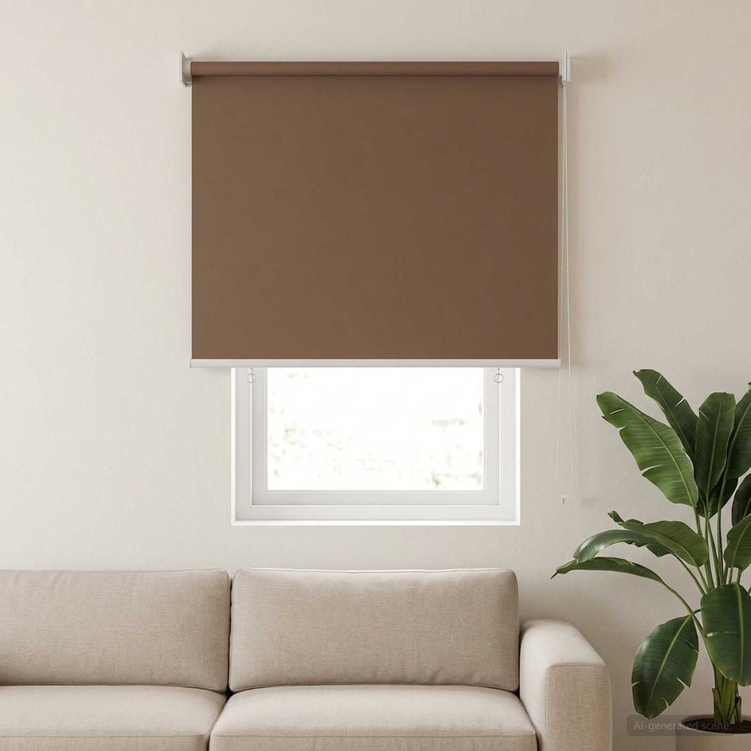 Udeterrasse Rullegardin UV Beskyttelse Gråbrun Polyester