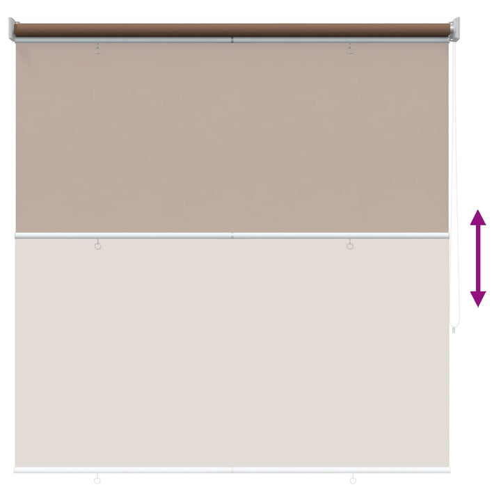 Udeterrasse Rullegardin UV Beskyttelse Gråbrun Polyester