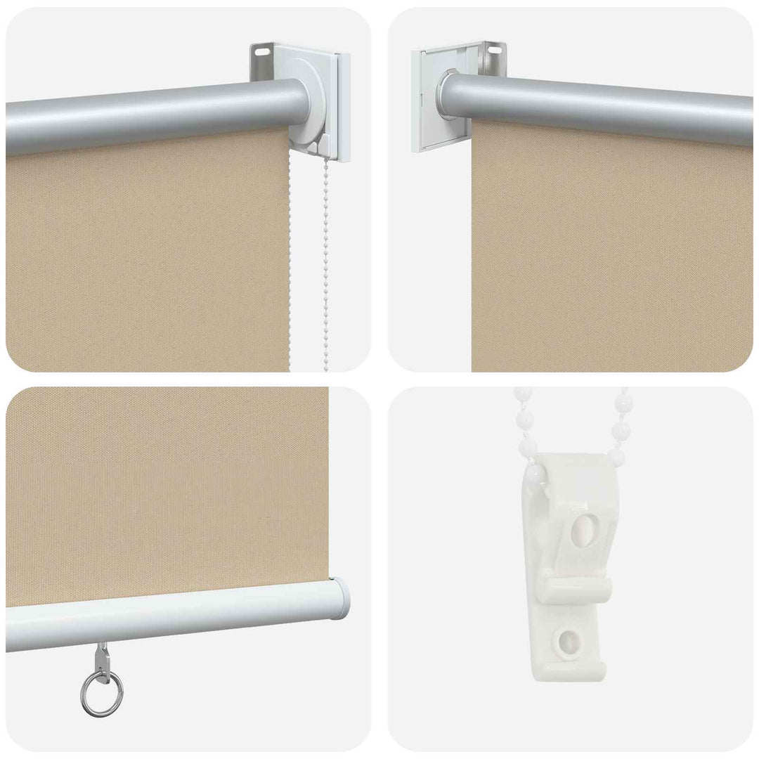 Udeterrasse Rullegardin UV Beskyttelse Beige Polyester