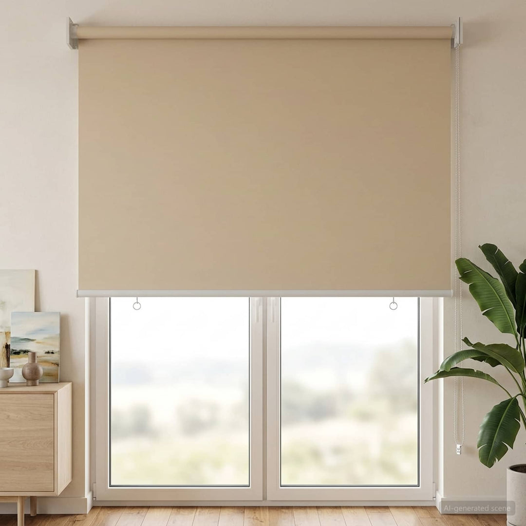 Udeterrasse Rullegardin UV Beskyttelse Beige Polyester