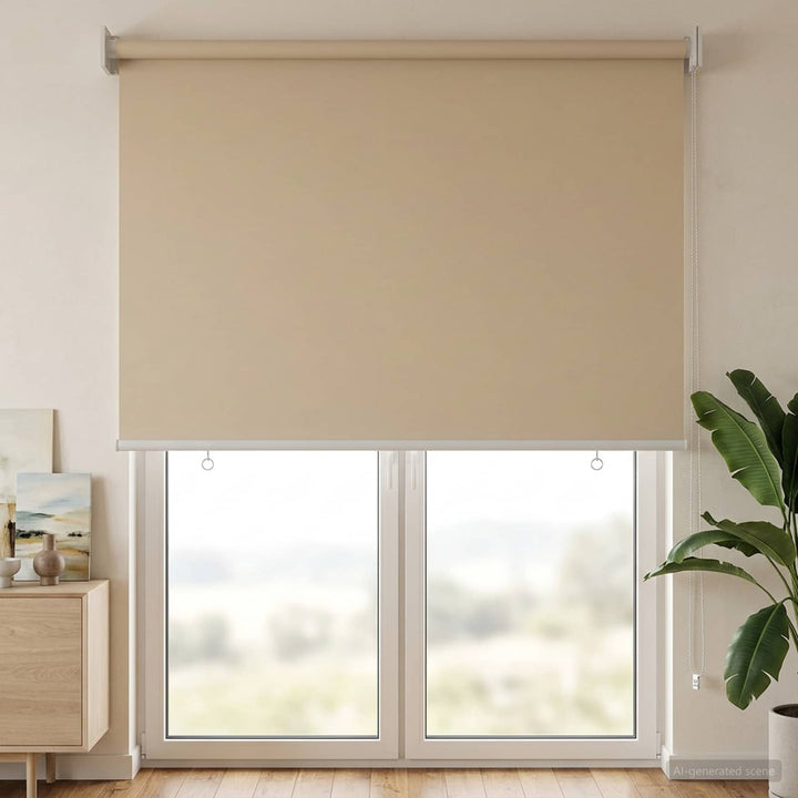 Udeterrasse Rullegardin UV Beskyttelse Beige Polyester
