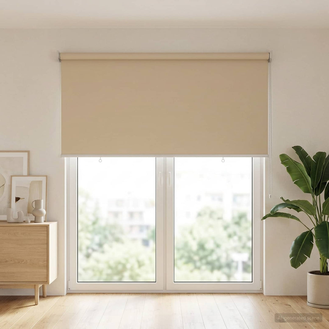 Udeterrasse Rullegardin UV Beskyttelse Beige Polyester