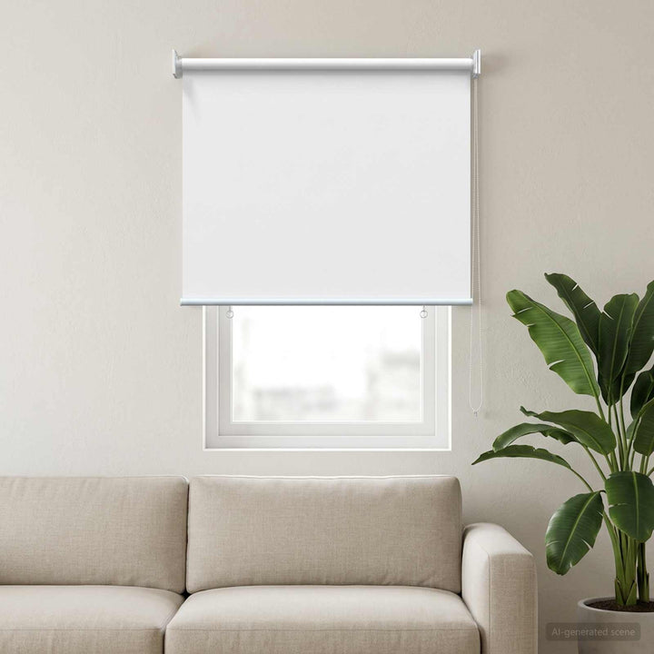Udeterrasse Rullegardin UV Beskyttelse Hvid Polyester