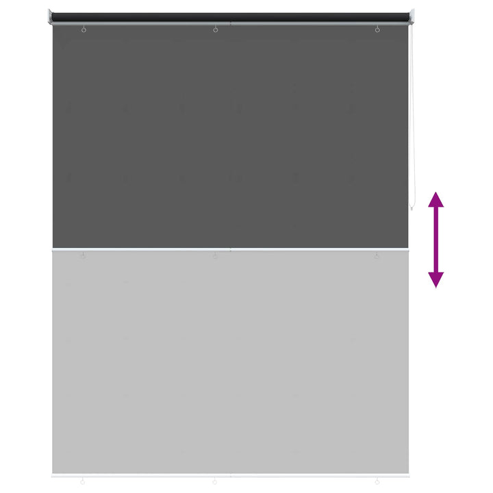 Rullegardin UV-beskyttelse Sort 160 x 140 cm Polyester