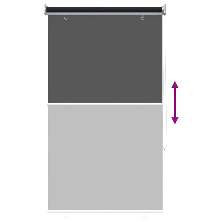 Udeterrasse Rullegardin UV Beskyttelse Sort 85 x 230 cm (B x H)