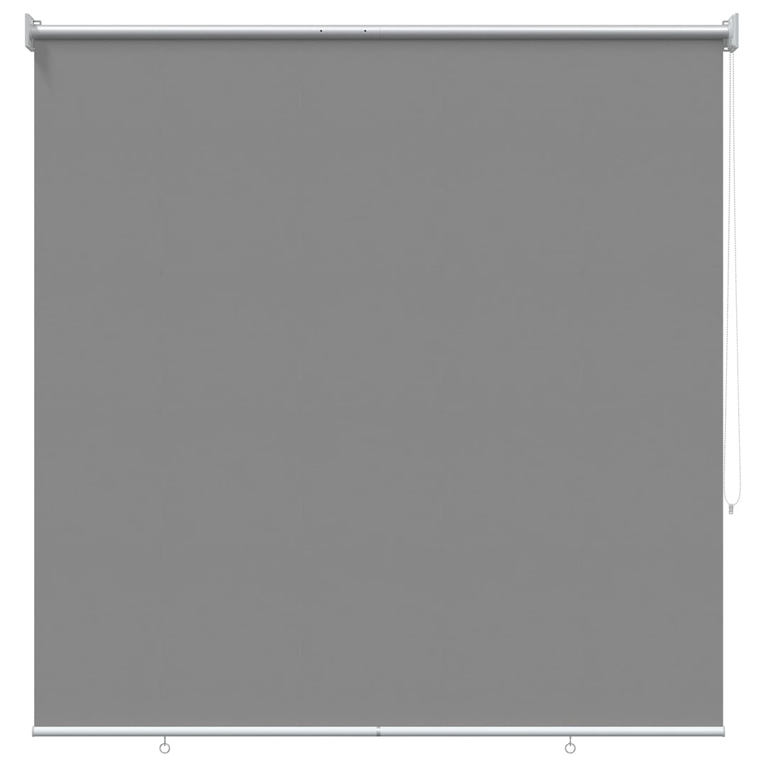 Rullegardin UV-beskyttelse Lysegrå 120 x 140 cm Polyester