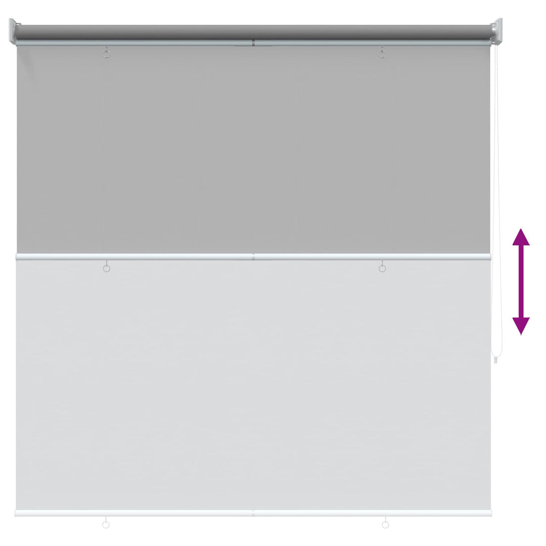 Rullegardin UV-beskyttelse Lysegrå 120 x 140 cm Polyester