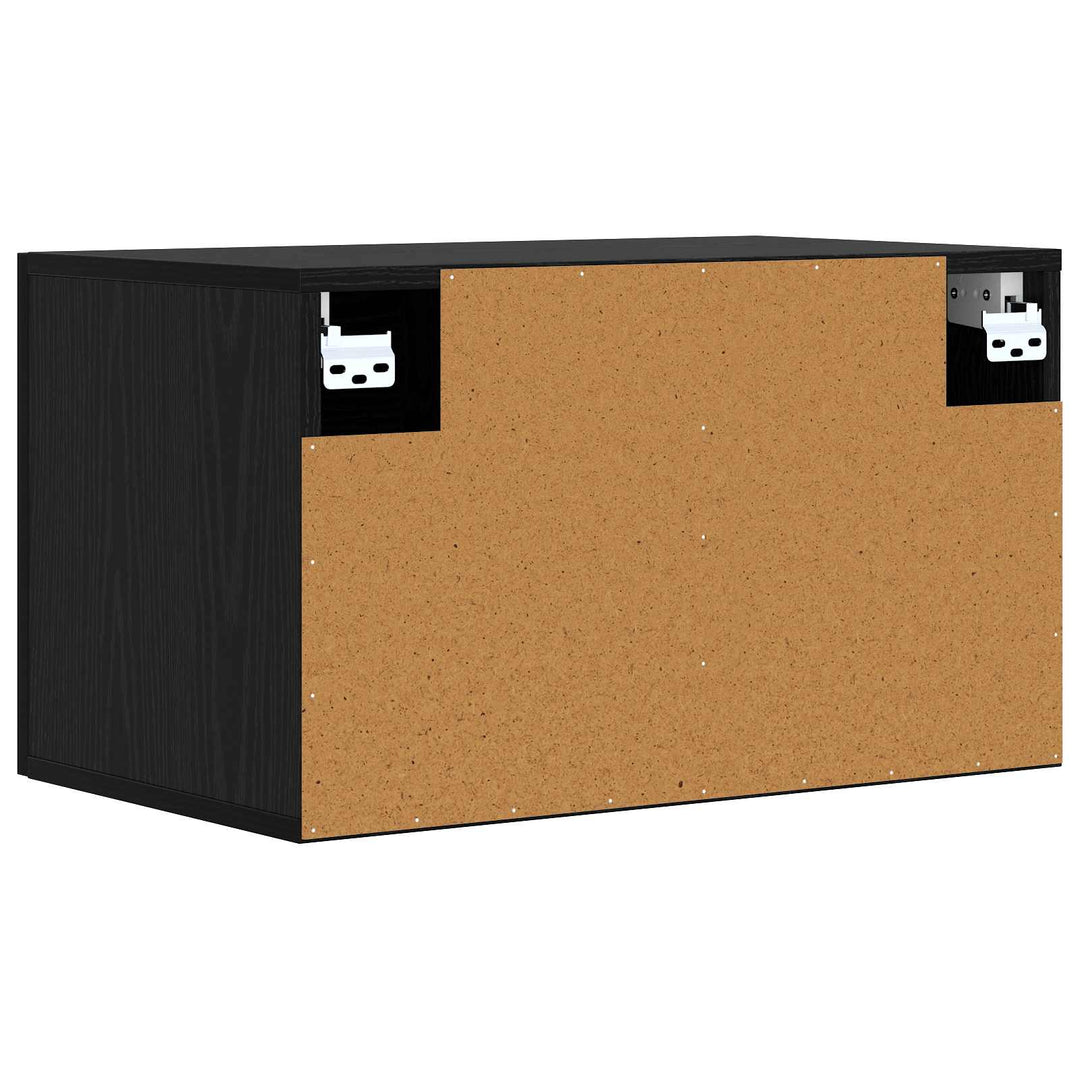 Vægskab Sort eg 60 x 36,5 x 35 cm Konstrueret træ