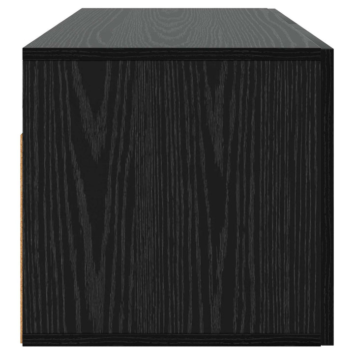 Vægskab Vægmonteret Sort eg 80 x 36,5 x 35 cm Konstrueret træ