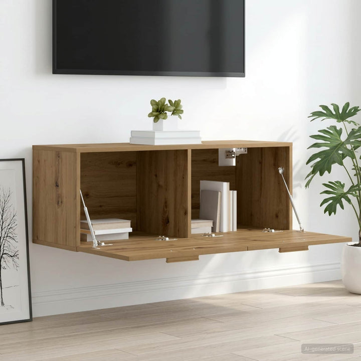 Vægskab 100 x 36,5 x 35 cm Konstrueret træ Artisan-eg