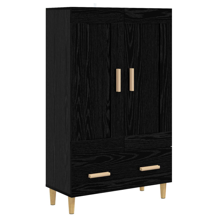 Highboard Sort eg 70 x 31 x 115 cm Konstrueret træ