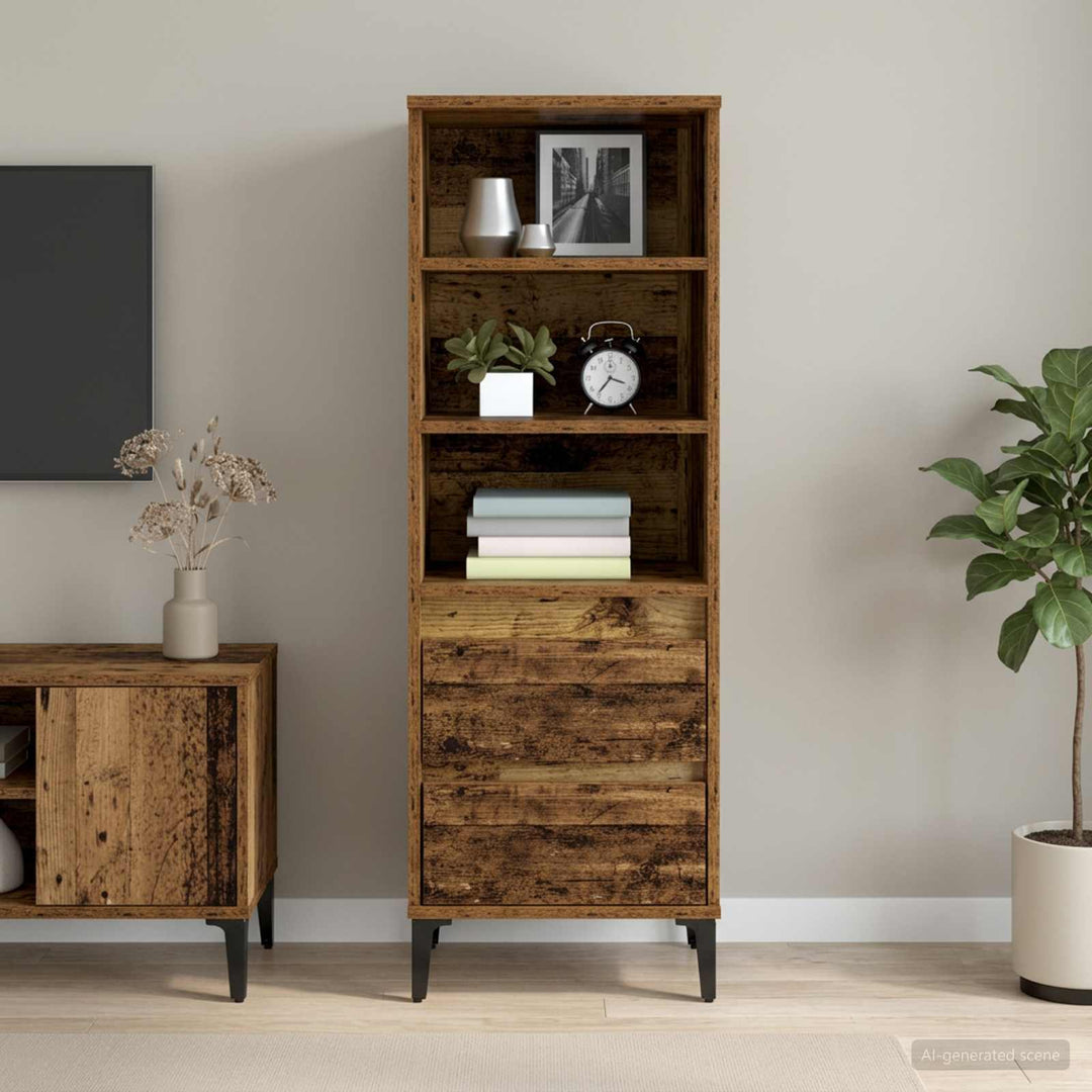 Highboard Gammelt træ 40 x 36 x 110 cm Konstrueret træ