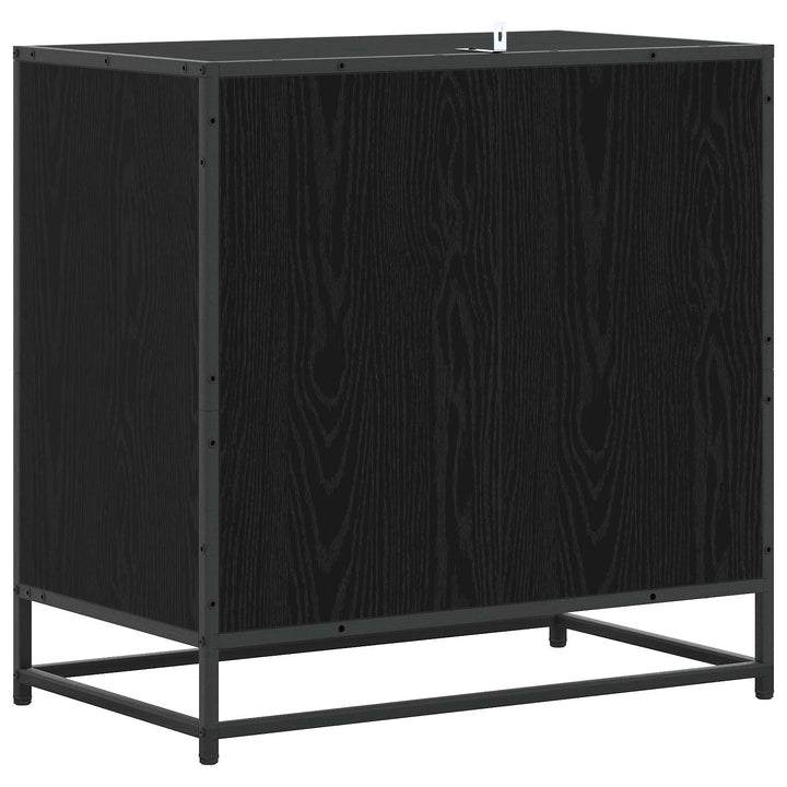 Skuffeskab 3-Skuffe Sort eg 70 x 41 x 70 cm Konstrueret træ