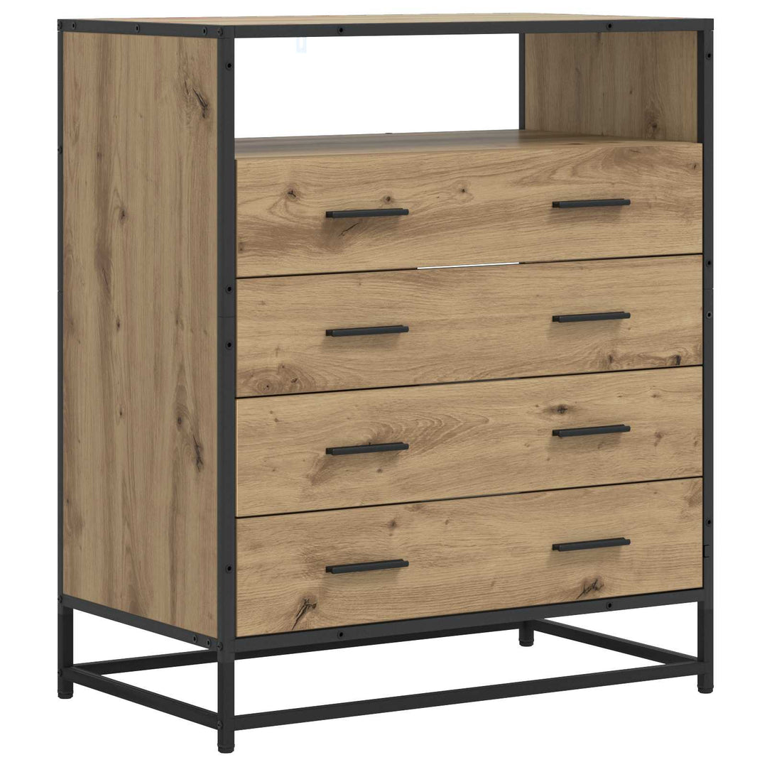 Skuffeskab 4-Skuffe Artisan-eg 70 x 41 x 83,5 cm