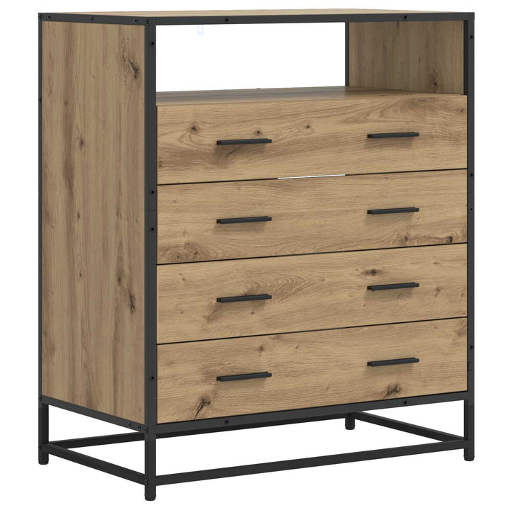 Skuffeskab 4-Skuffe Artisan-eg 70 x 41 x 83,5 cm