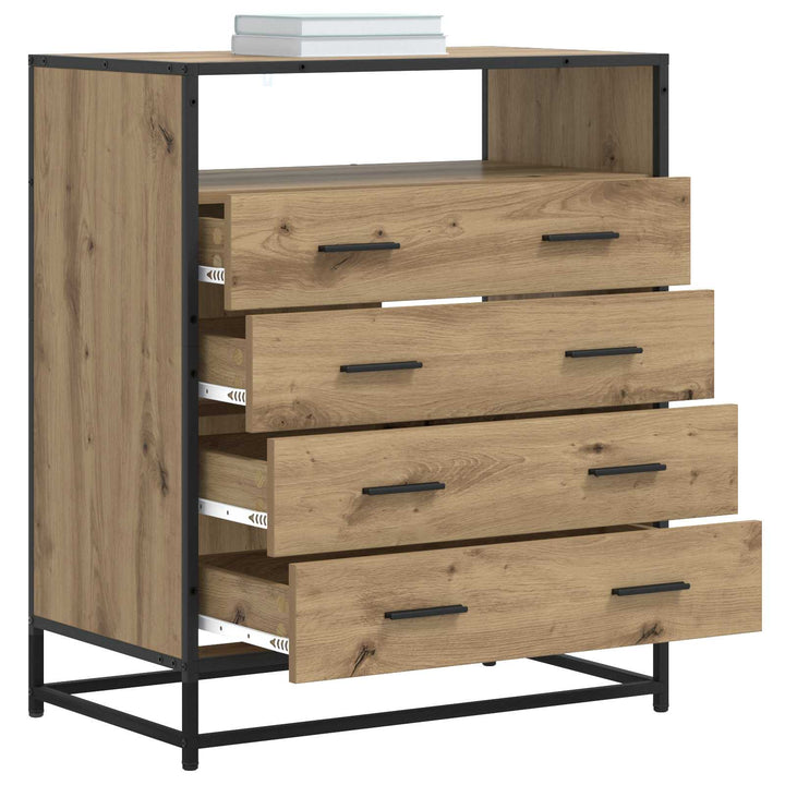 Skuffeskab 4-Skuffe Artisan-eg 70 x 41 x 83,5 cm