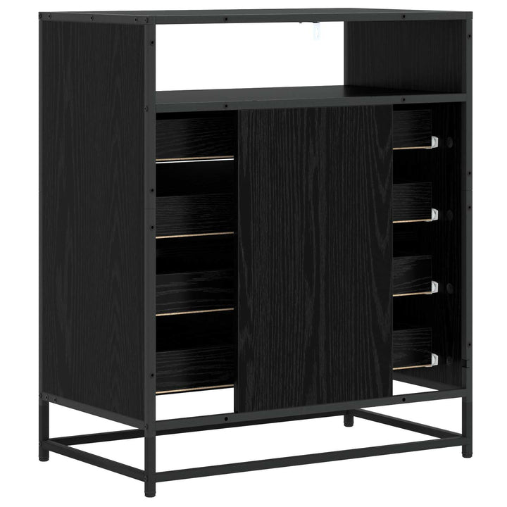 Skuffeskab 4-Skuffe Sort eg 70 x 41 x 83,5 cm Konstrueret træ