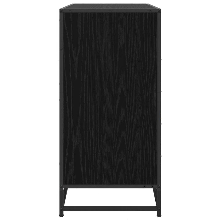 Skuffeskab 4-Skuffe Sort eg 70 x 41 x 83,5 cm Konstrueret træ