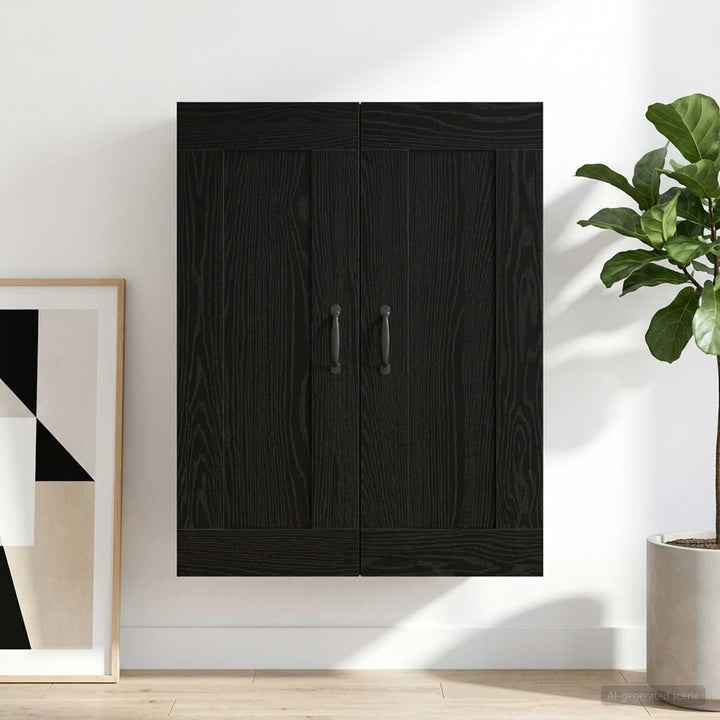 Vægskab Sort eg 69,5 x 34 x 90 cm Konstrueret træ