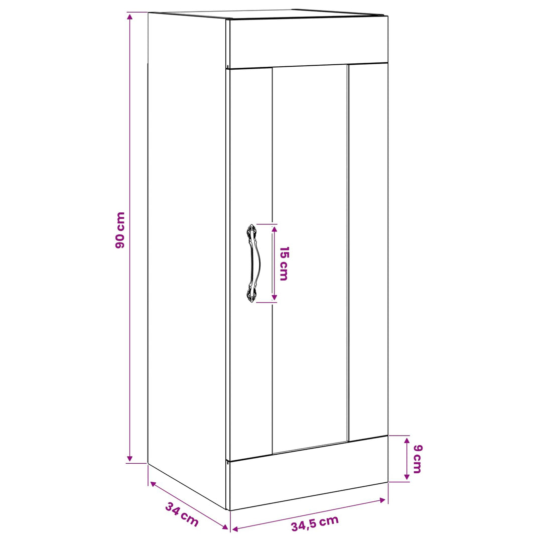 Vægskab Gammelt træ 34,5 x 34 x 90 cm Konstrueret træ