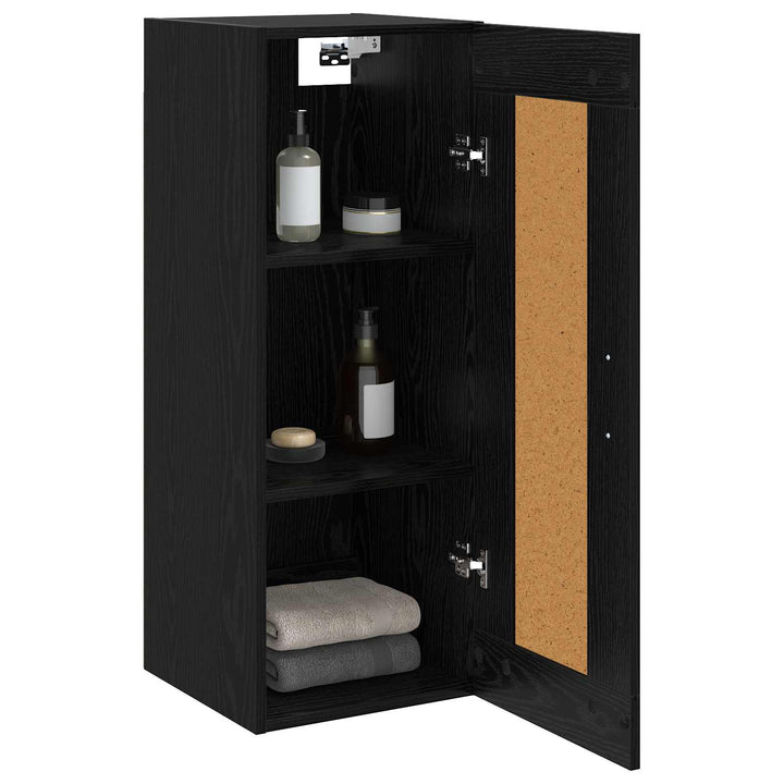 Vægskab Sort eg 34,5 x 34 x 90 cm Konstrueret træ