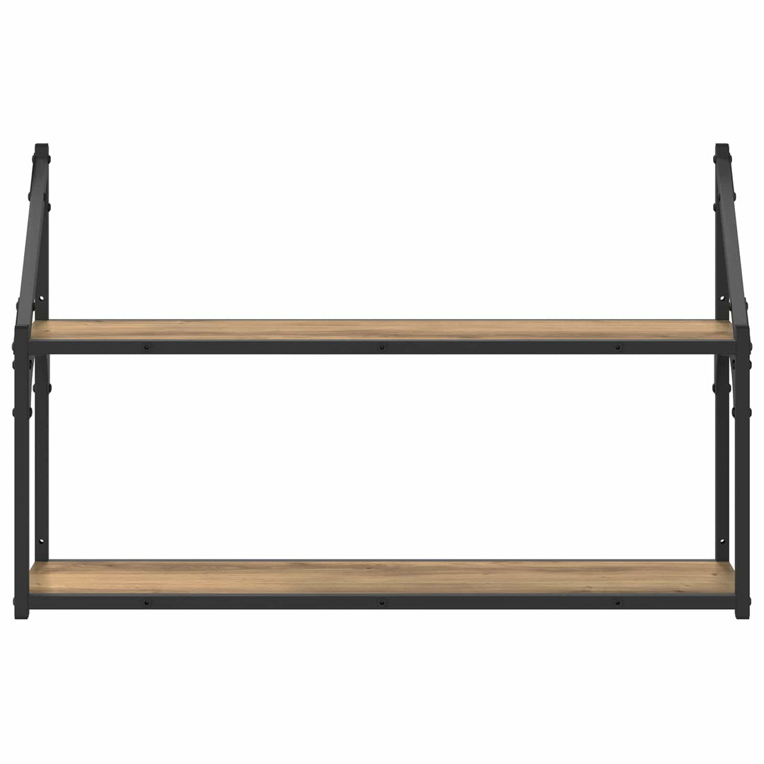 Væghylde Vægmonteret Artisan-eg 80 x 21 x 51 cm metal PB