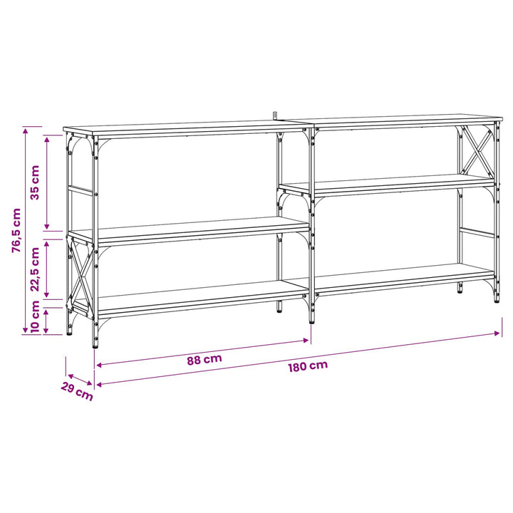 Konsolbord Gammelt træ 180 x 29 x 76,5 cm metal PB