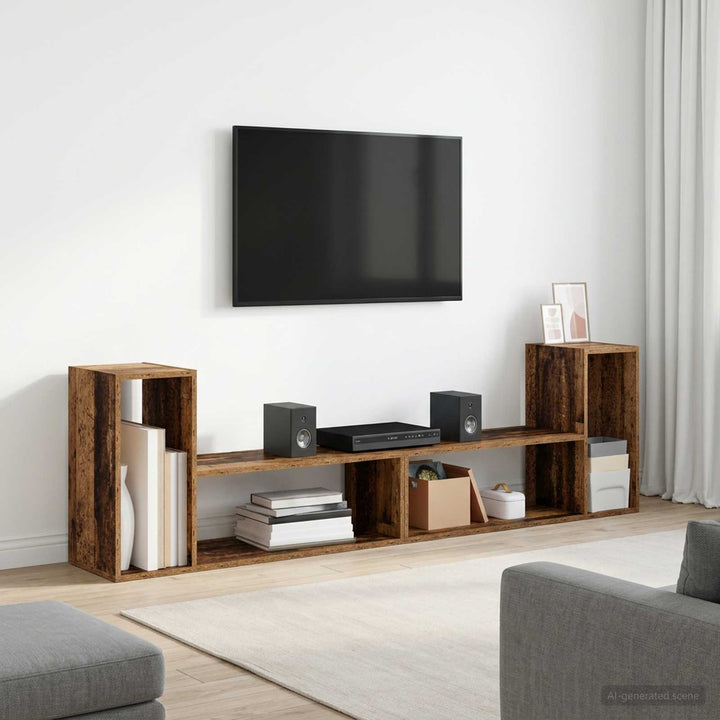 TV-skab 100 x 30 x 50 cm Gammelt træ Konstrueret træ