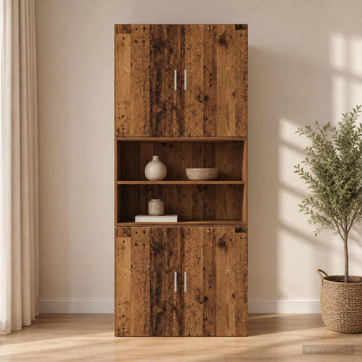 Vægskab Gammelt træ 80 x 42,5 x 64 cm Konstrueret træ