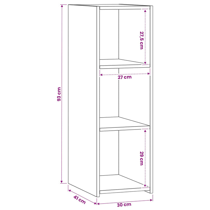 Sideboard Sort eg 30 x 41 x 93 cm Konstrueret træ