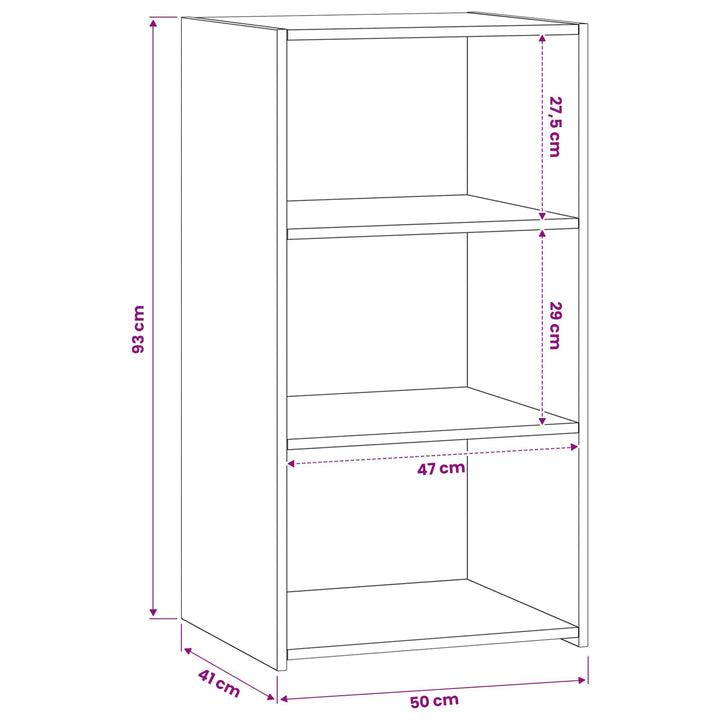 Sideboard Artisan-eg 50 x 41 x 93 cm Konstrueret træ