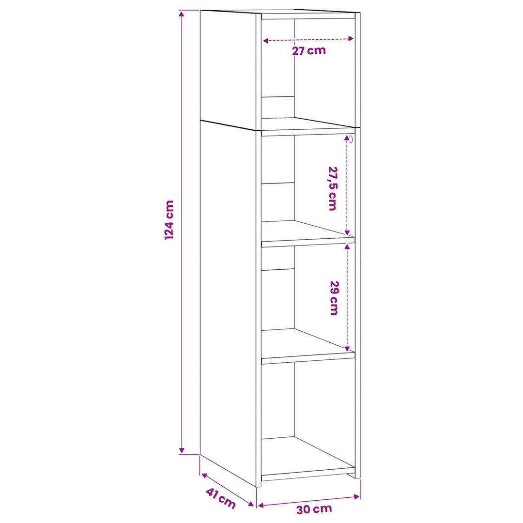 Highboard Gammelt træ 30 x 41 x 124 cm Konstrueret træ