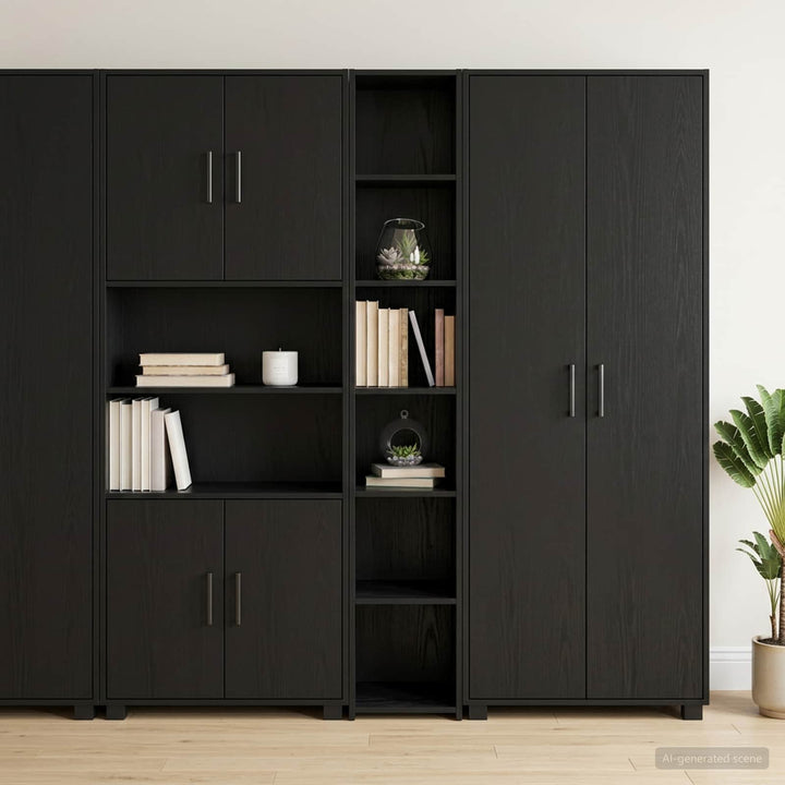 Highboard Sort eg 30 x 41 x 185 cm Konstrueret træ