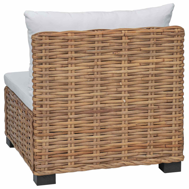 Mellemsofa med puder GENDT Naturlig rattan Naturfarvet