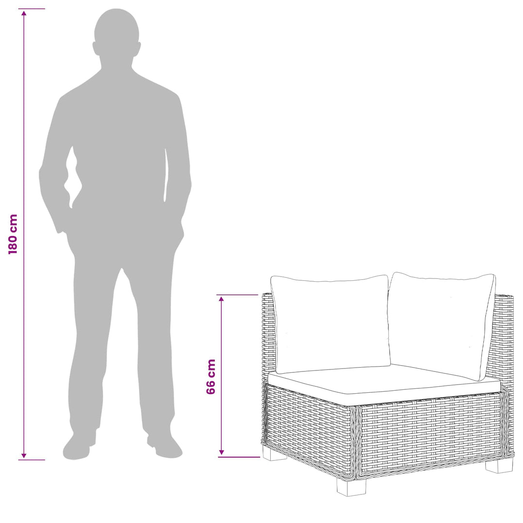 2 stk. Rattan Lounge Sæt med Puder GENDT Naturlig rattan