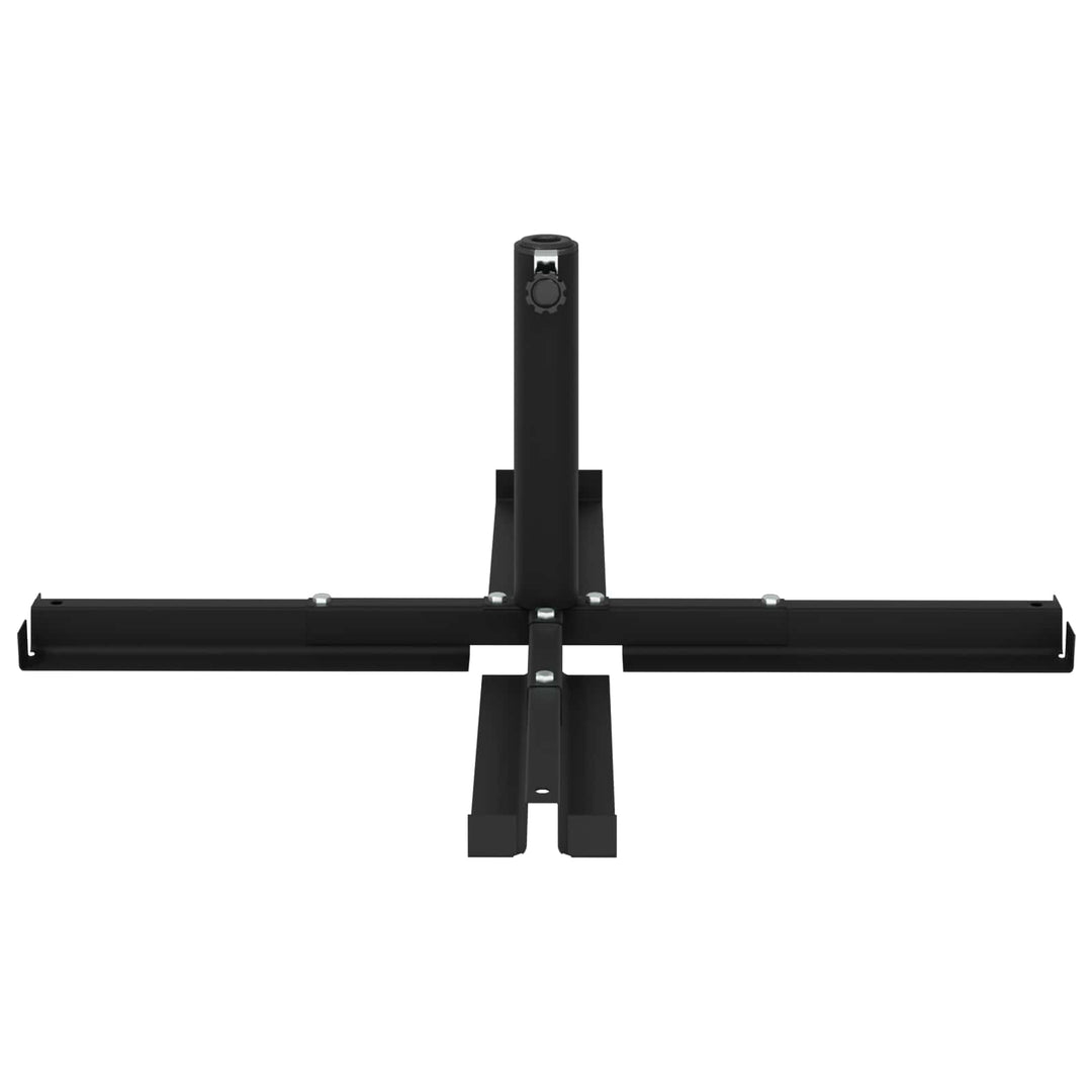 parasol base krydsramme Sort Stål for 25–50 mm Pole
