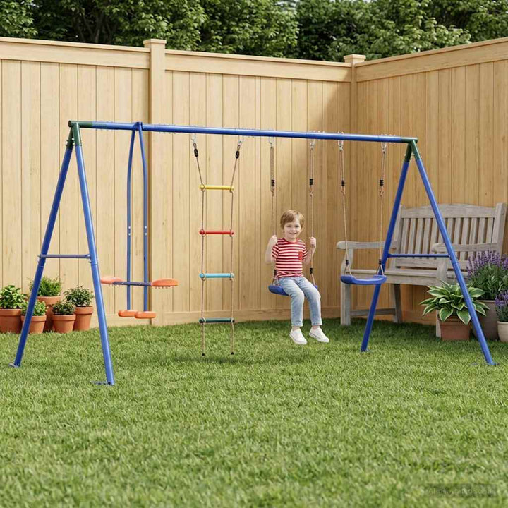Udendørs Svingesæt Flerfarvet 330 x 185 x 185 cm Stål og PE