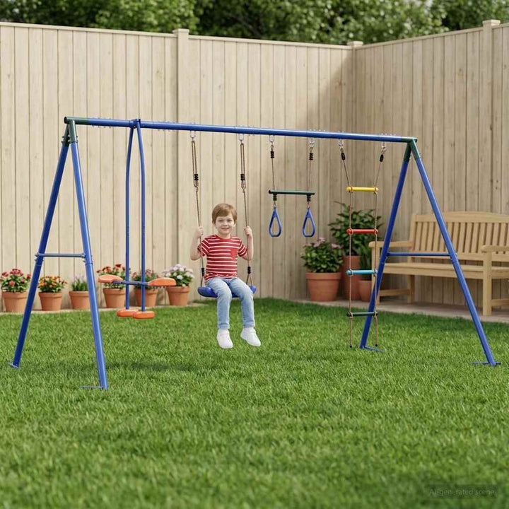 Udendørs Svingesæt Flerfarvet 330 x 185 x 185 cm Stål og PE