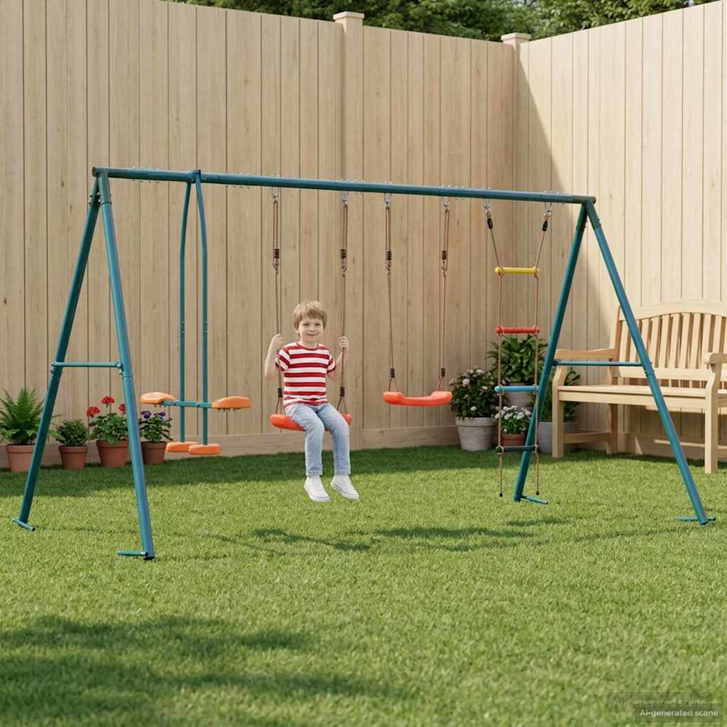 Udendørs Svingesæt Flerfarvet 330 x 185 x 185 cm Stål og PE