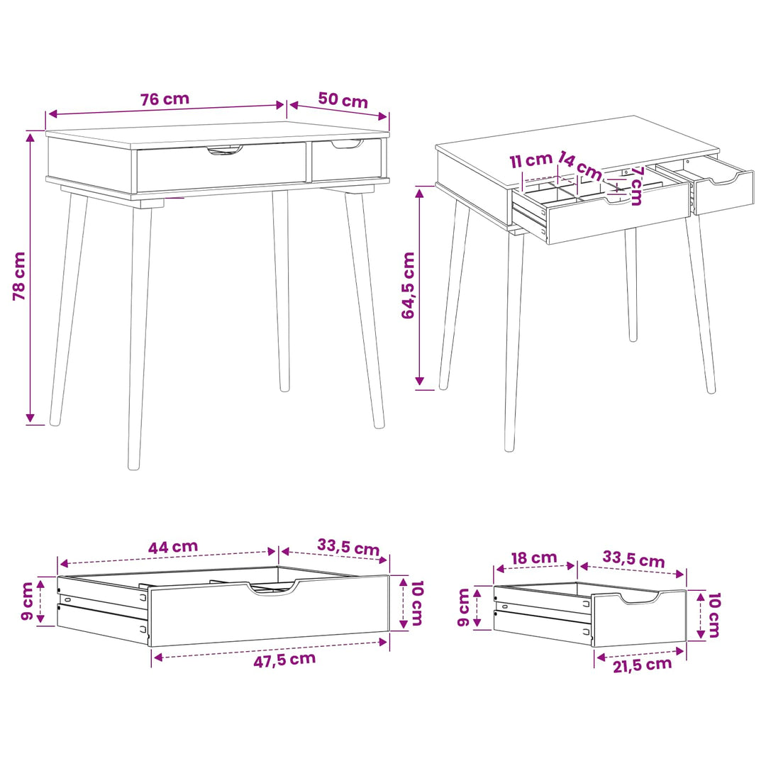 Klædeskab FAUSKE Hvid 76 x 50 x 78 cm